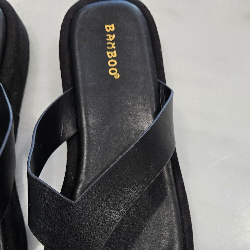 Bamboo Mayven - Black- Platform Sandals - Size 10 - EUC - Picture 3 of 6